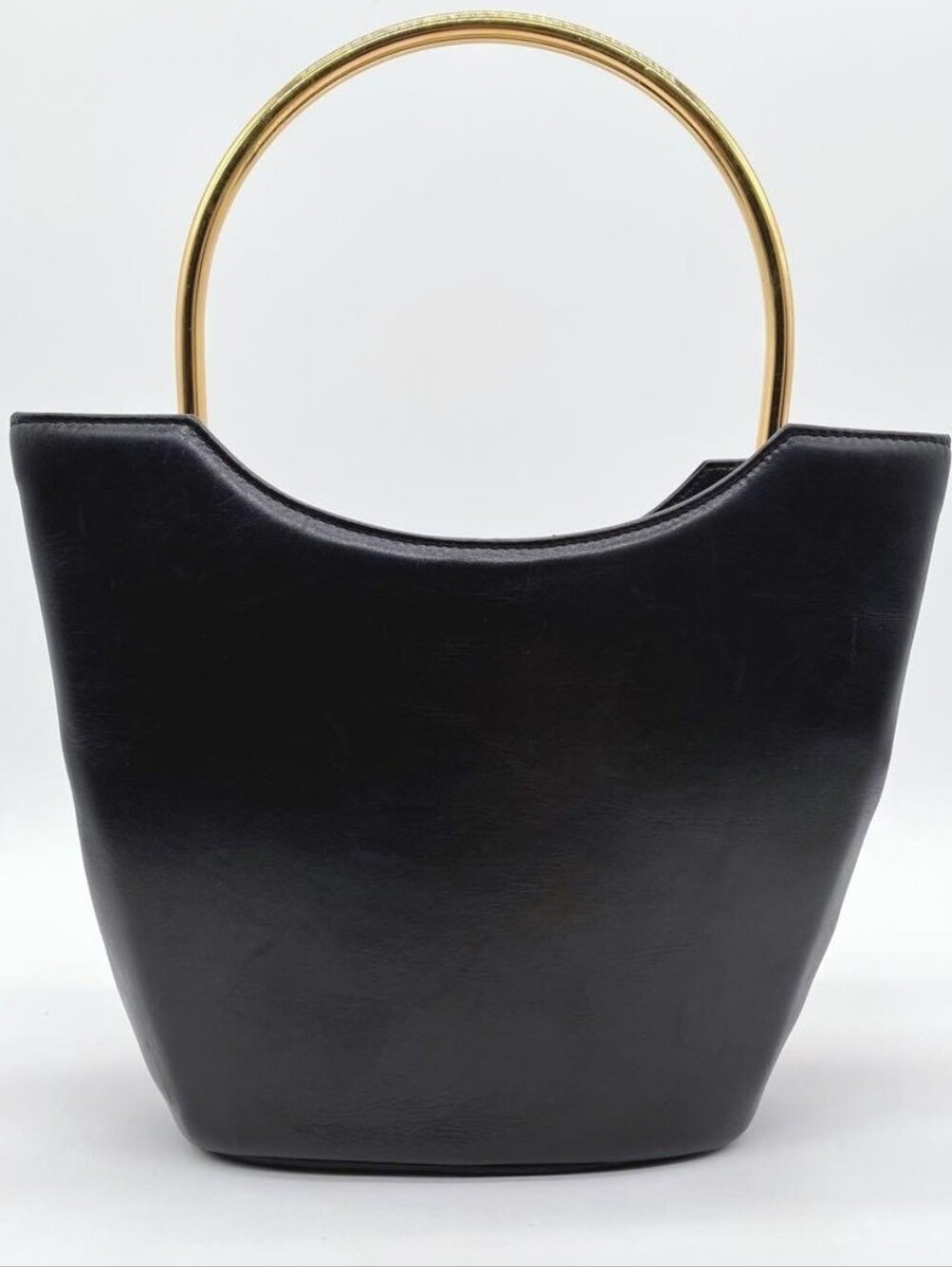 Givvenchy Logo Embossed Leather Vintage Handbag